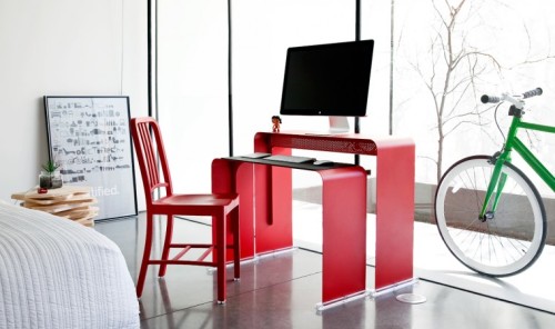 OneLessDesk-Bright-Red-with-Chair-2-Heckler-Design-760x450