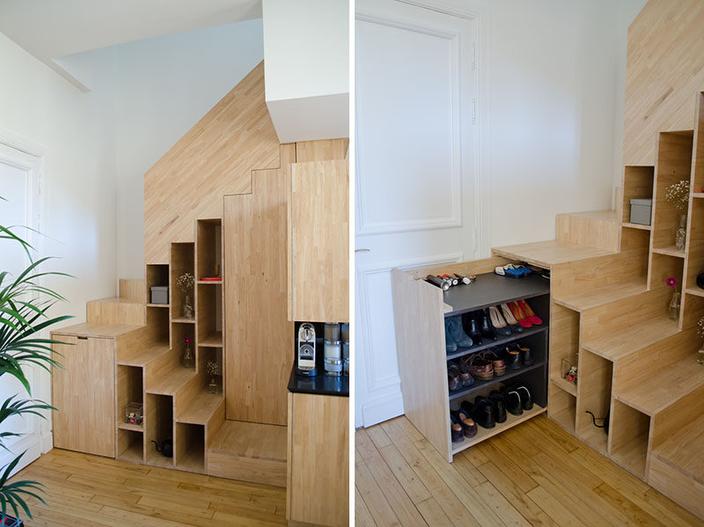 Staircase Shoe Storage — Shoebox Dwelling Finding comfort, style and